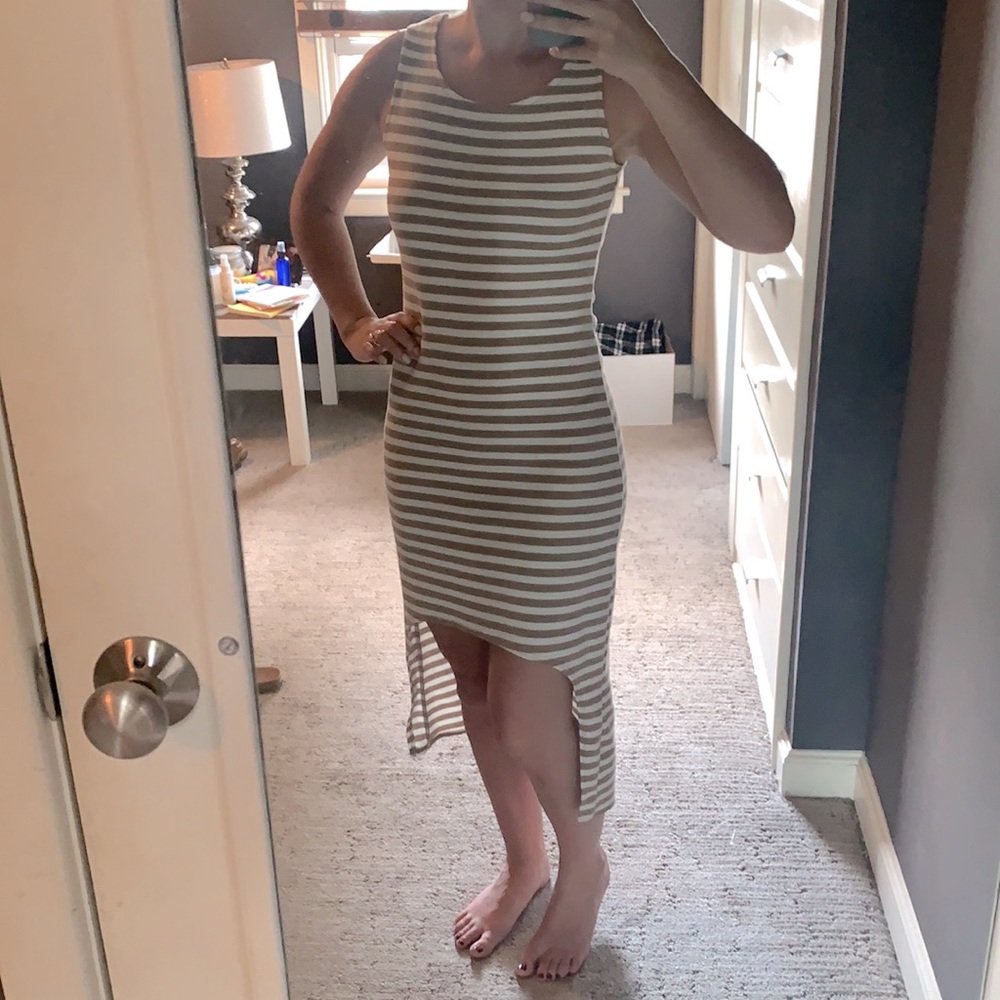 Alya Striped High Low Dress